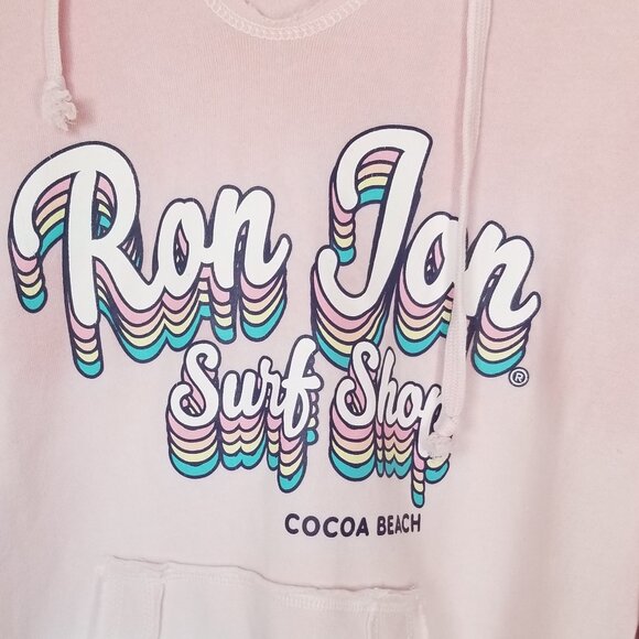 Ron Jon Surf Shop Hoodie Sweatshirt Size Small Pink Retro Style Long - Picture 2 of 6